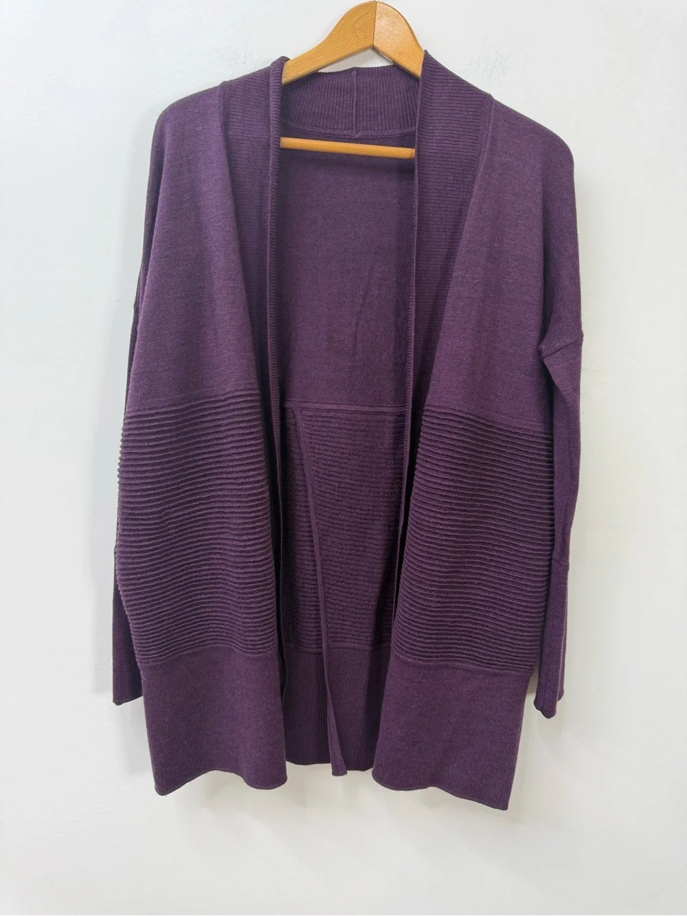 lululemon athletica Open-Front Longline Cardigan - Plum size M
